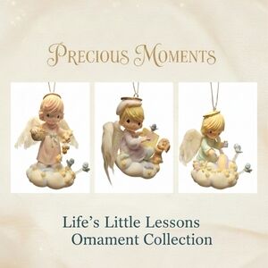 [Precious Moments]"Life's Little Lessons" 3 Angel Ornament  Collectors Set
